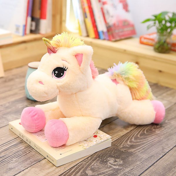 yellow rainbow unicorn toy