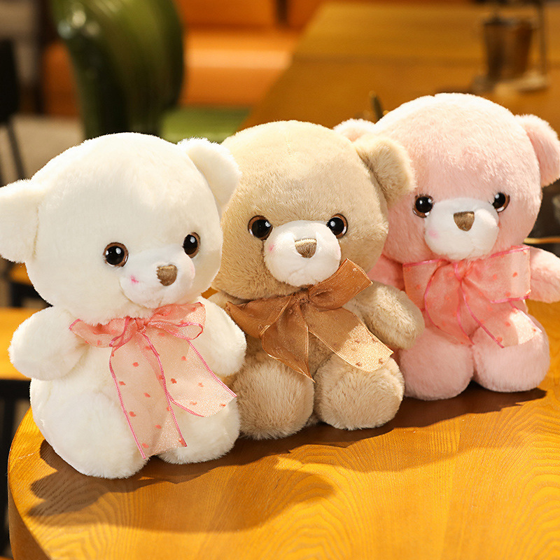 Stuffed Animal Plush Toy Small Bow-knot Teddy Bear Doll Toys For Kids Boys  Girls 10