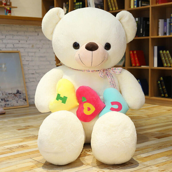 white teddy bear I love you