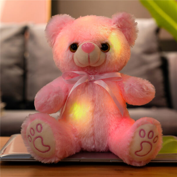 pink led teddy bear