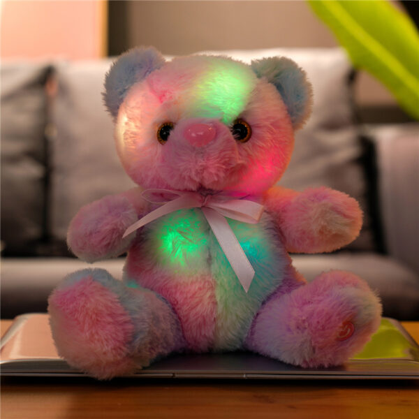 rainbow led teddy bear