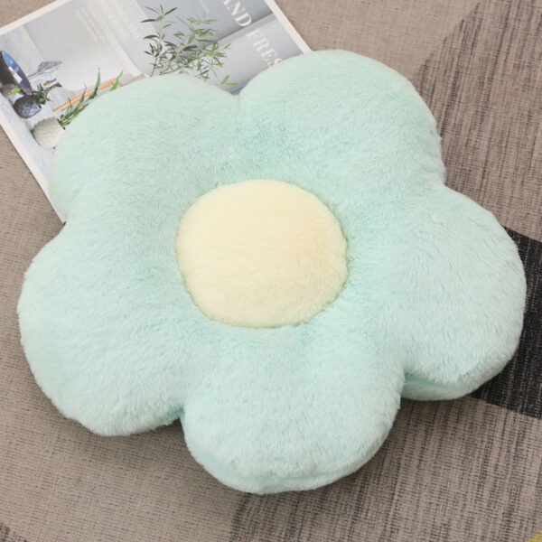 green flower pillow