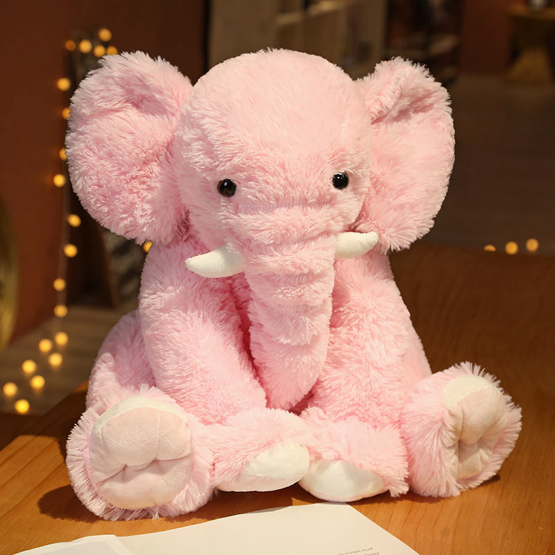 pink big elephant stuffed animal