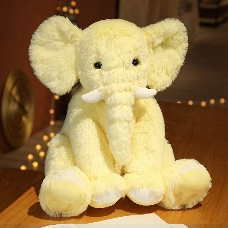 yellow big elephant stuffed animal