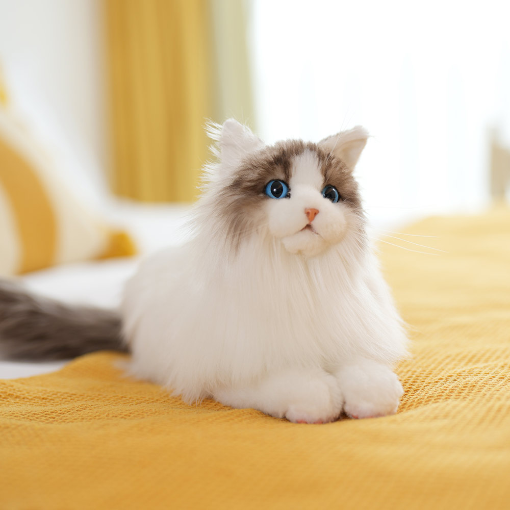 Ragdoll Cat Plush Toy Realistic Cat Plushie Kitten Stuffed Animal ...