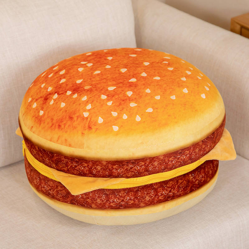 hamburger plush pillow