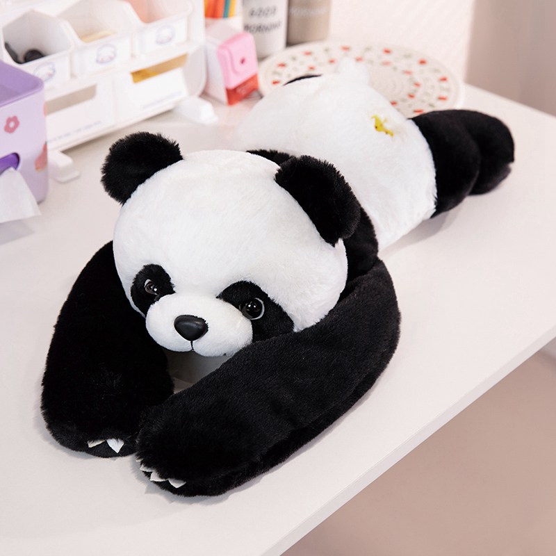 weighted panda plush pillow