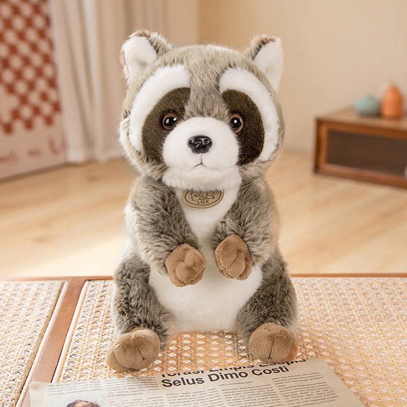 realistic raccoon stuffed animal