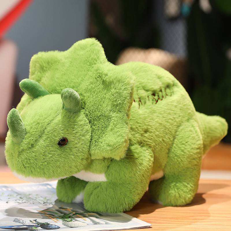 green triceratops stuffed animal-3